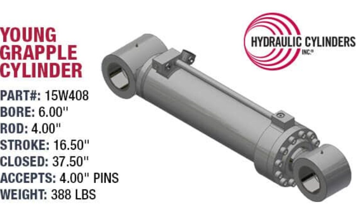 15W408 (Young) Hydraulic Grapple Cylinders