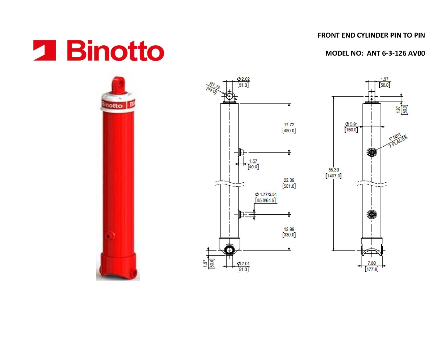 6-3-126 AV00 Binotto SAT Telescopic Cylinders