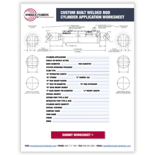 Custom Built Welded Rod Hydraulic Cylinder Worksheet 